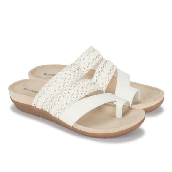 NEW Baretraps Women's Jonelle Flat Slide Sandal Size 10M White Slip On Comfort - Picture 1 of 8